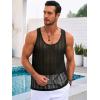 imageRuncati Mens Sleeveless Tank Tops Knitted Crochet See Through Hollow Out TShirts Muscle Summer Beach Hippie ShirtsBlack