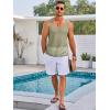 imageRuncati Mens Sleeveless Tank Tops Knitted Crochet See Through Hollow Out TShirts Muscle Summer Beach Hippie ShirtsMint