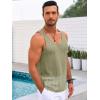 imageRuncati Mens Sleeveless Tank Tops Knitted Crochet See Through Hollow Out TShirts Muscle Summer Beach Hippie ShirtsMint