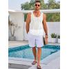 imageRuncati Mens Sleeveless Tank Tops Knitted Crochet See Through Hollow Out TShirts Muscle Summer Beach Hippie ShirtsWhite