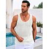 imageRuncati Mens Sleeveless Tank Tops Knitted Crochet See Through Hollow Out TShirts Muscle Summer Beach Hippie ShirtsWhite