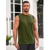 imageRuncati Mens Sleeveless Tank Tops Workout Athletic Muscle Shirt Casual Summer Beach T ShirtsArmy Green
