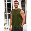 imageRuncati Mens Sleeveless Tank Tops Workout Athletic Muscle Shirt Casual Summer Beach T ShirtsArmy Green