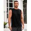imageRuncati Mens Sleeveless Tank Tops Workout Athletic Muscle Shirt Casual Summer Beach T ShirtsBlack