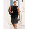 imageRuncati Mens Sleeveless Tank Tops Workout Athletic Muscle Shirt Casual Summer Beach T ShirtsBlack