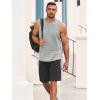 imageRuncati Mens Sleeveless Tank Tops Workout Athletic Muscle Shirt Casual Summer Beach T ShirtsBlackLight Gray