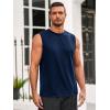 imageRuncati Mens Sleeveless Tank Tops Workout Athletic Muscle Shirt Casual Summer Beach T ShirtsNavy