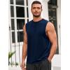 imageRuncati Mens Sleeveless Tank Tops Workout Athletic Muscle Shirt Casual Summer Beach T ShirtsNavy