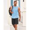imageRuncati Mens Sleeveless Tank Tops Workout Athletic Muscle Shirt Casual Summer Beach T ShirtsSky Blue