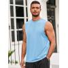 imageRuncati Mens Sleeveless Tank Tops Workout Athletic Muscle Shirt Casual Summer Beach T ShirtsSky Blue