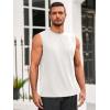imageRuncati Mens Sleeveless Tank Tops Workout Athletic Muscle Shirt Casual Summer Beach T ShirtsWhite