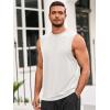 imageRuncati Mens Sleeveless Tank Tops Workout Athletic Muscle Shirt Casual Summer Beach T ShirtsWhite