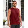 imageRuncati Mens Sleeveless Tank Tops Workout Athletic Muscle Shirt Casual Summer Beach T ShirtsWine Red