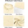 imageRuncati Mens Button Down Linen Shirts Short Sleeve Casual Collared Summer Beach Untucked TopsBeige