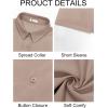 imageRuncati Mens Button Down Linen Shirts Short Sleeve Casual Collared Summer Beach Untucked TopsKhaki