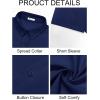 imageRuncati Mens Button Down Linen Shirts Short Sleeve Casual Collared Summer Beach Untucked TopsNavy