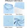 imageRuncati Mens Button Down Linen Shirts Short Sleeve Casual Collared Summer Beach Untucked TopsSky Blue
