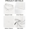 imageRuncati Mens Button Down Linen Shirts Short Sleeve Casual Collared Summer Beach Untucked TopsWhite