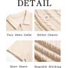 imageRuncati Mens Casual Button Down Shirts Short Sleeve Textured Shirt Summer Beach TopsBeige