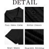 imageRuncati Mens Casual Button Down Shirts Short Sleeve Textured Shirt Summer Beach TopsBlack