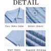 imageRuncati Mens Casual Button Down Shirts Short Sleeve Textured Shirt Summer Beach TopsBlue