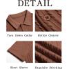 imageRuncati Mens Casual Button Down Shirts Short Sleeve Textured Shirt Summer Beach TopsBrown