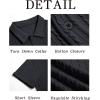 imageRuncati Mens Casual Button Down Shirts Short Sleeve Textured Shirt Summer Beach TopsDark Grey