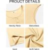 imageRuncati Mens Muscle Tank Tops Sleeveless Workout Gym Slim Fit Henley Shirt Casual Basic Summer Beach TopsApricot