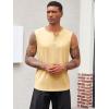 imageRuncati Mens Muscle Tank Tops Sleeveless Workout Gym Slim Fit Henley Shirt Casual Basic Summer Beach TopsApricot