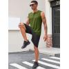 imageRuncati Mens Muscle Tank Tops Sleeveless Workout Gym Slim Fit Henley Shirt Casual Basic Summer Beach TopsArmy Green