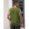imageRuncati Mens Muscle Tank Tops Sleeveless Workout Gym Slim Fit Henley Shirt Casual Basic Summer Beach TopsBlackArmy Green