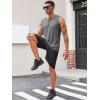 imageRuncati Mens Muscle Tank Tops Sleeveless Workout Gym Slim Fit Henley Shirt Casual Basic Summer Beach TopsBlackGrey