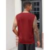 imageRuncati Mens Muscle Tank Tops Sleeveless Workout Gym Slim Fit Henley Shirt Casual Basic Summer Beach TopsBurgundy