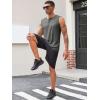 imageRuncati Mens Muscle Tank Tops Sleeveless Workout Gym Slim Fit Henley Shirt Casual Basic Summer Beach TopsDark Grey