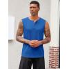imageRuncati Mens Muscle Tank Tops Sleeveless Workout Gym Slim Fit Henley Shirt Casual Basic Summer Beach TopsRoyal Blue