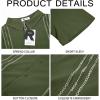 imageRuncati Mens Short Sleeve Guayabera Shirts Linen Cotton Button Down Mexican Embroidered Cuban Wedding Shirt Summer Beach Tops03 Army Green