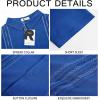 imageRuncati Mens Short Sleeve Guayabera Shirts Linen Cotton Button Down Mexican Embroidered Cuban Wedding Shirt Summer Beach Tops03 Royal