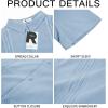 imageRuncati Mens Short Sleeve Guayabera Shirts Linen Cotton Button Down Mexican Embroidered Cuban Wedding Shirt Summer Beach Tops03 Sky Blue
