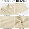 imageRuncati Mens Short Sleeve Guayabera Shirts Linen Cotton Button Down Mexican Embroidered Cuban Wedding Shirt Summer Beach Tops04 Beige