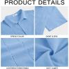 imageRuncati Mens Short Sleeve Guayabera Shirts Linen Cotton Button Down Mexican Embroidered Cuban Wedding Shirt Summer Beach Tops04 Blue