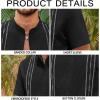 imageRuncati Mens Short Sleeve Guayabera Shirts Linen Cotton Button Down Mexican Embroidered Cuban Wedding Shirt Summer Beach Tops05 Black