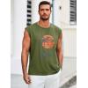 imageRuncati Mens Sleeveless Tank Tops Workout Gym Muscle Shirts Palm Tree Vintage Hawaiian Summer Beach T ShirtsArmy Green