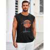 imageRuncati Mens Sleeveless Tank Tops Workout Gym Muscle Shirts Palm Tree Vintage Hawaiian Summer Beach T ShirtsBlack