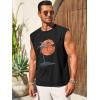 imageRuncati Mens Sleeveless Tank Tops Workout Gym Muscle Shirts Palm Tree Vintage Hawaiian Summer Beach T ShirtsBlack