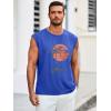 imageRuncati Mens Sleeveless Tank Tops Workout Gym Muscle Shirts Palm Tree Vintage Hawaiian Summer Beach T ShirtsBlue
