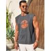 imageRuncati Mens Sleeveless Tank Tops Workout Gym Muscle Shirts Palm Tree Vintage Hawaiian Summer Beach T ShirtsDark Gray