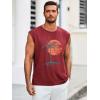imageRuncati Mens Sleeveless Tank Tops Workout Gym Muscle Shirts Palm Tree Vintage Hawaiian Summer Beach T ShirtsRed