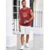 imageRuncati Mens Sleeveless Tank Tops Workout Gym Muscle Shirts Palm Tree Vintage Hawaiian Summer Beach T ShirtsRed