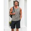 imageRuncati Mens Workout Tank Tops Sleeveless Casual Waffle T Shirts Gym Muscle Summer Beach Tee ShirtGrey