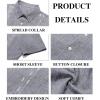 imageRuncati Mens Short Sleeve Guayabera Shirts Button Down Cuban Casual Mexican Shirts Summer Beach Wedding Linen TopsGray